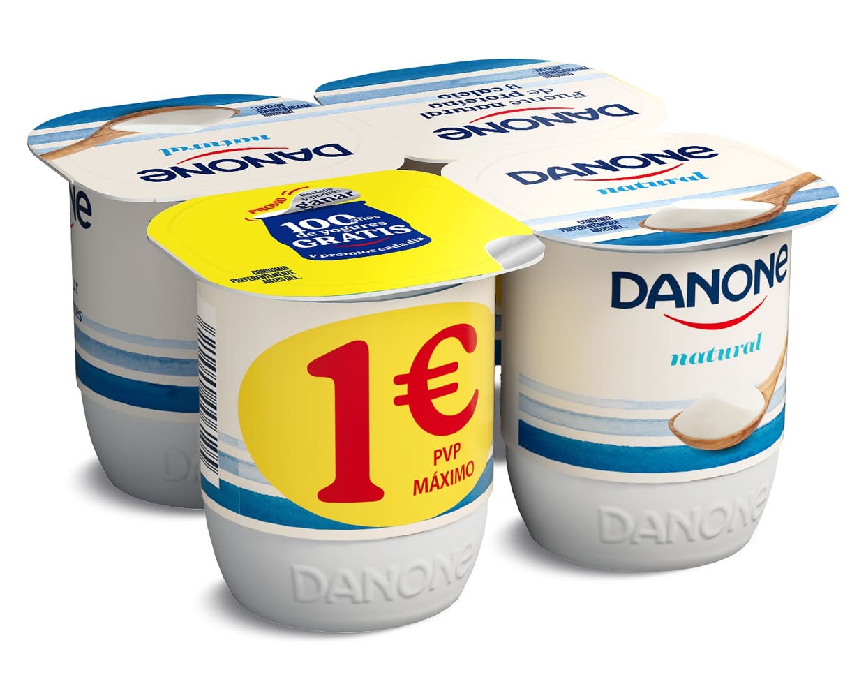 Yogur Natural Danone Pack 4 X 120 G