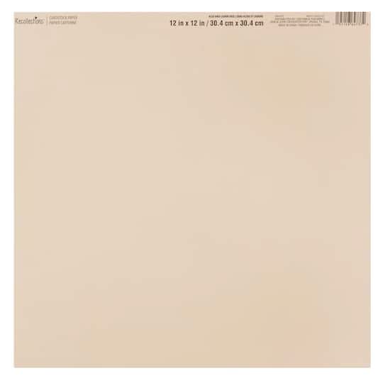 Recollections Smooth Solid Cardstock Paper, 12" x 12", Desert Sand