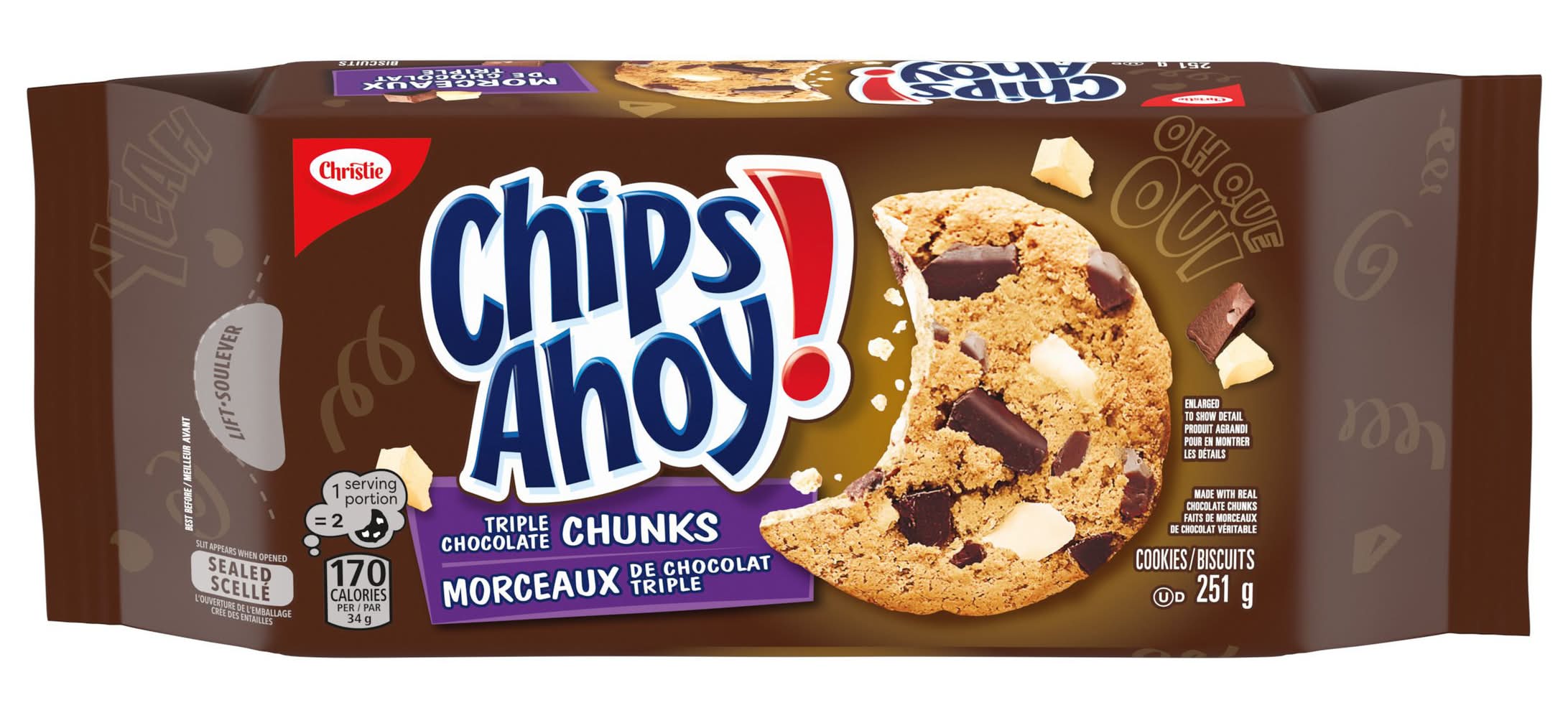 Chips Ahoy! Triple Chocolate Chunks Cookies (0.25 kg)