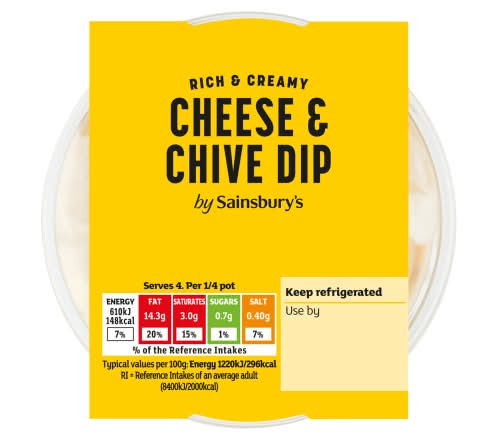Sainsbury's Cheddar Cheese & Chive Dip (200g)