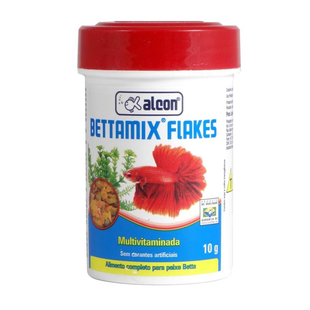 Alcon ração para peixe beta bettamin flakes multivitaminada (10g)