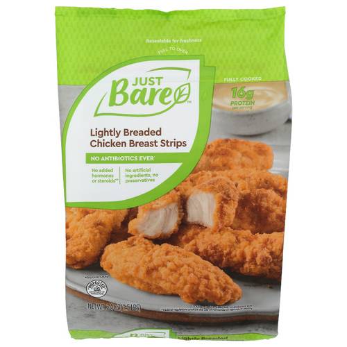 Just Bare Lightly Breaded Chicken Breast Strips