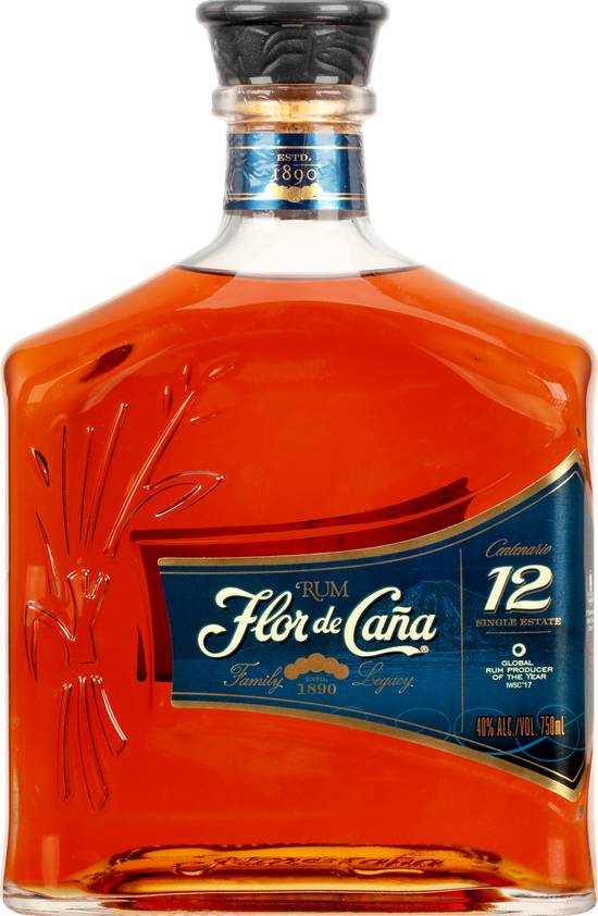 Flor De Caña Rum Bottle 1890 (750 ml)