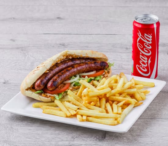 Menu sandwich double MERGUEZ