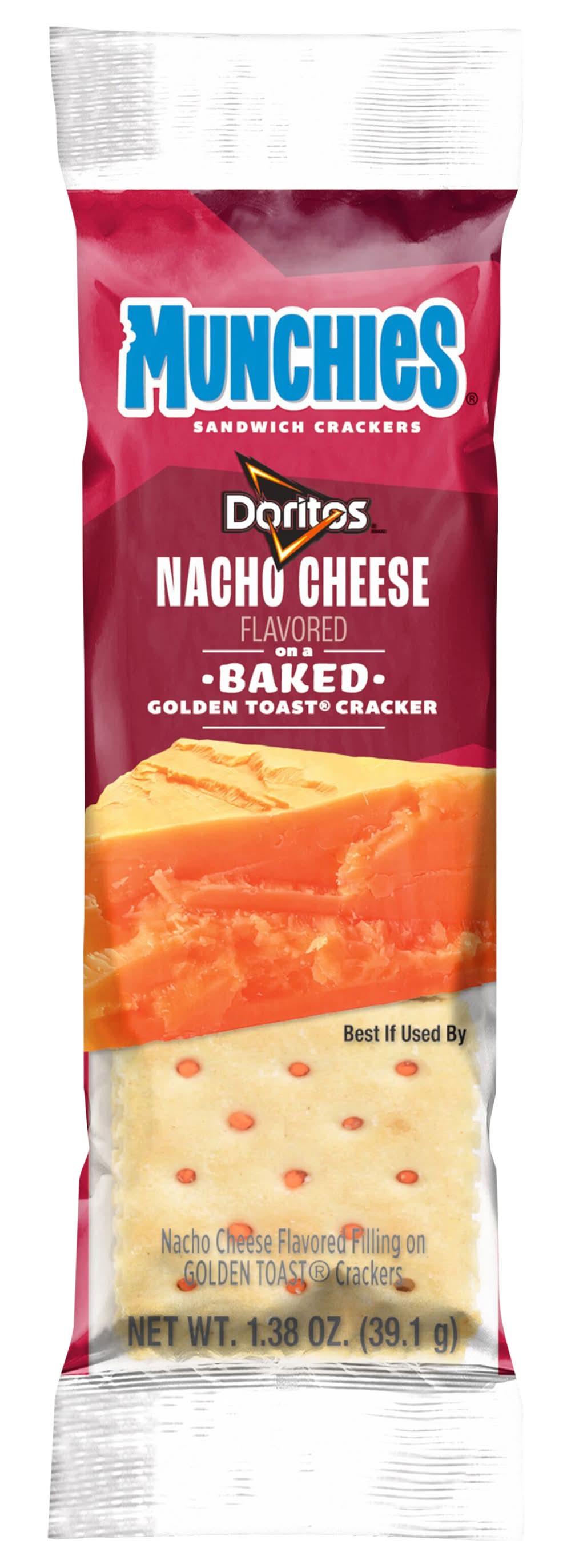 Munchies Doritos Baked Sandwich Crackers, Nacho Cheese (1.38 oz)