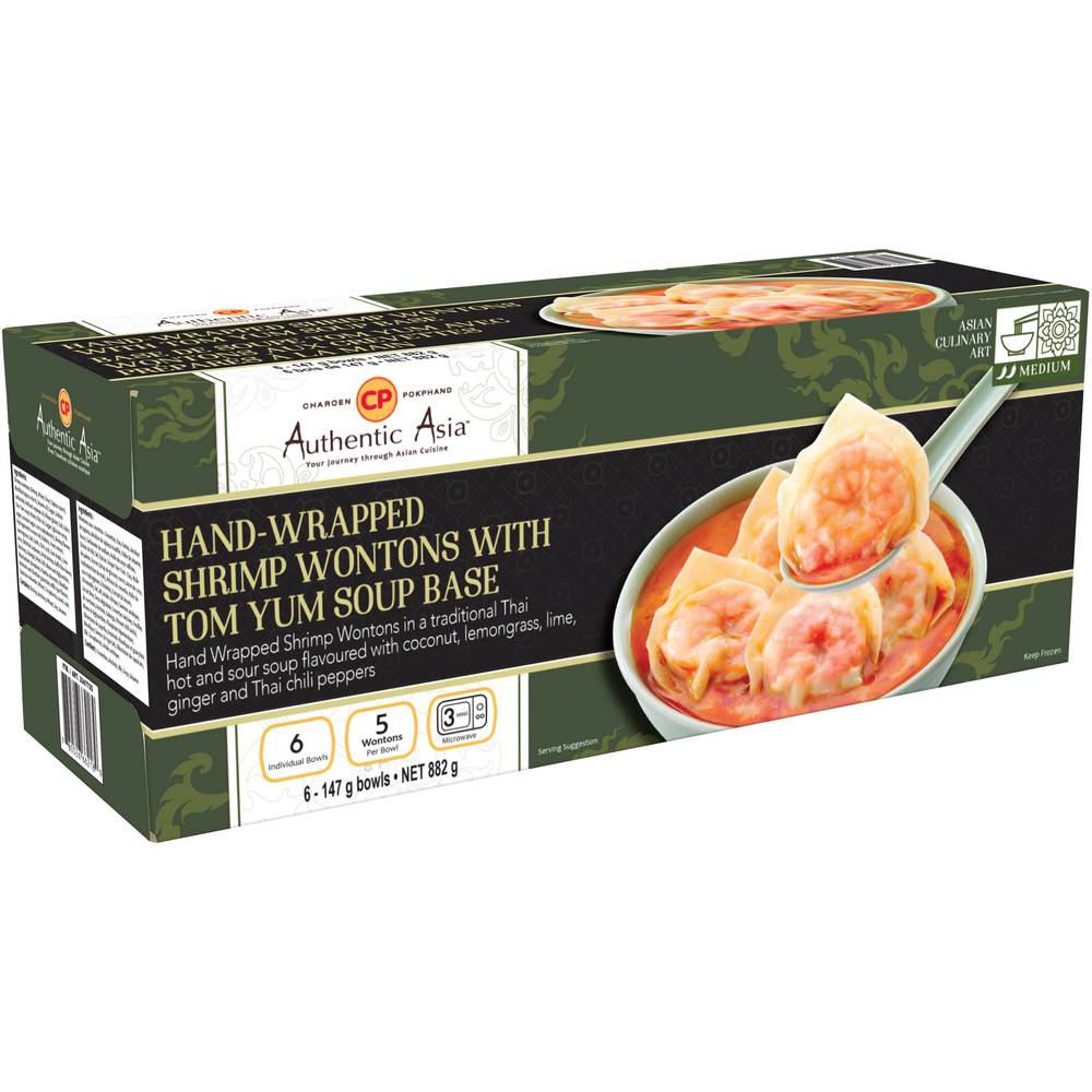 Authentic Asia Shrimp Wonton Tom Yum Soup, 6 X 147 G