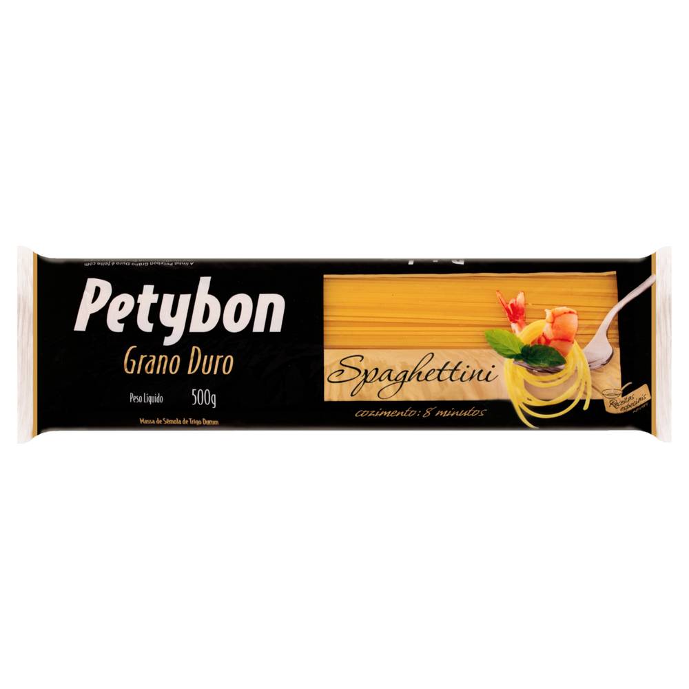 Petybon macarrão de sêmola grano duro spaghettini (500g)