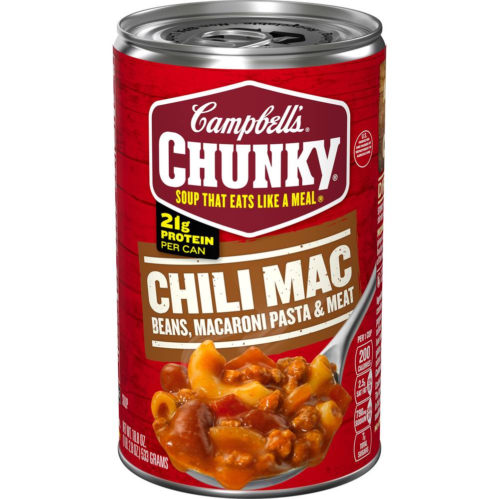 Campbell's Chunky Chili Mac Beans Marconi Pasta & Meat Soup (1.18 lbs)