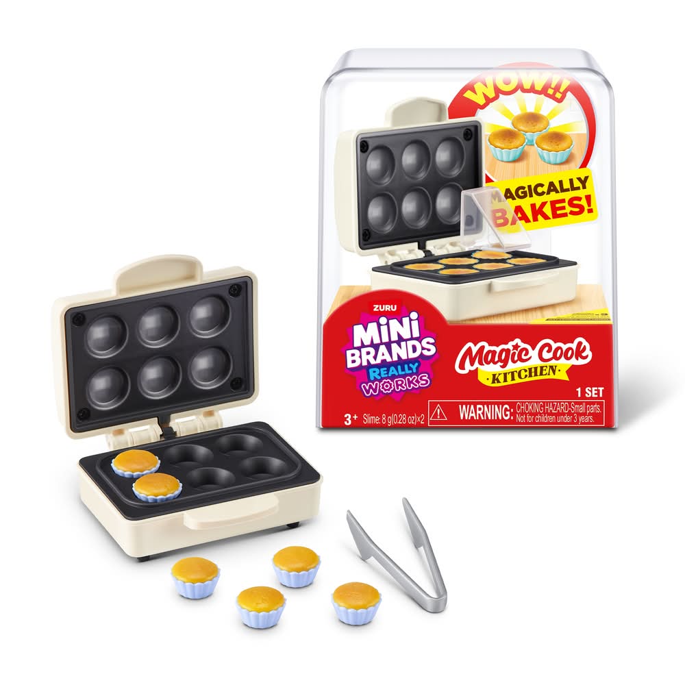 Mini Brands Magic Cook Cake Maker Toy Kitchen Set, 3+ years