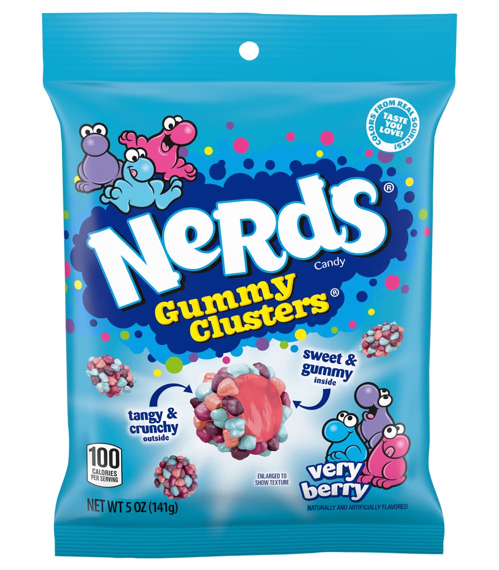 Nerds Gummy Clusters Candy, Very Berry (5 oz)