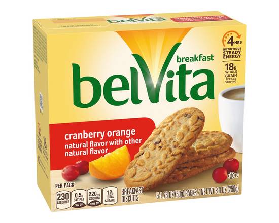 Belvita · Cranberry Orange Breakfast Biscuits (5 x 1.76 oz)