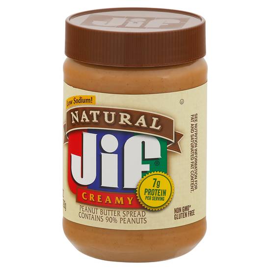 Jif Low Sodium! Natural Creamy Peanut Butter Spread