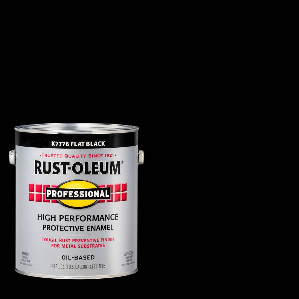 Rust-Oleum Professional High Performance 400 VOC Flat Black Interior/Exterior Oil-based Industrial Enamel Paint ( 1-gallon ) | K7776402