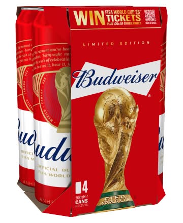 Budweiser Limited Edition Lager Beer (4 x 568ml)