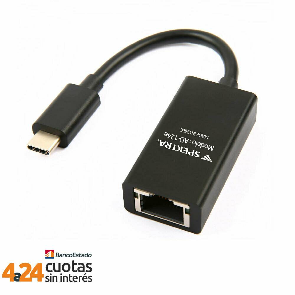 Spektra Adaptador USB-C a Ethernet Gigabit AD-124E