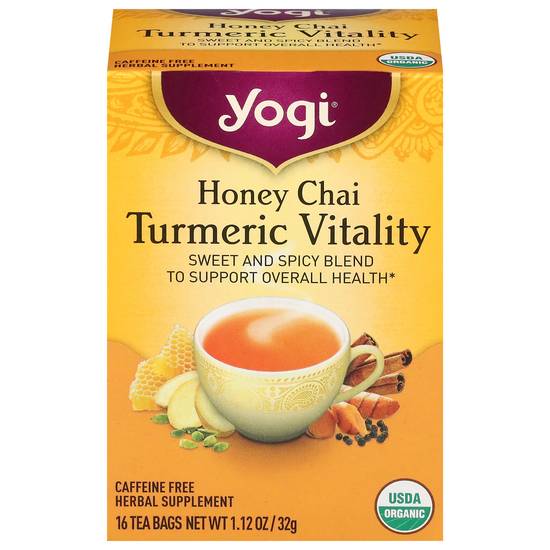 Yogi Honey Chai Turmeric Vitality Tea (1.12 oz)