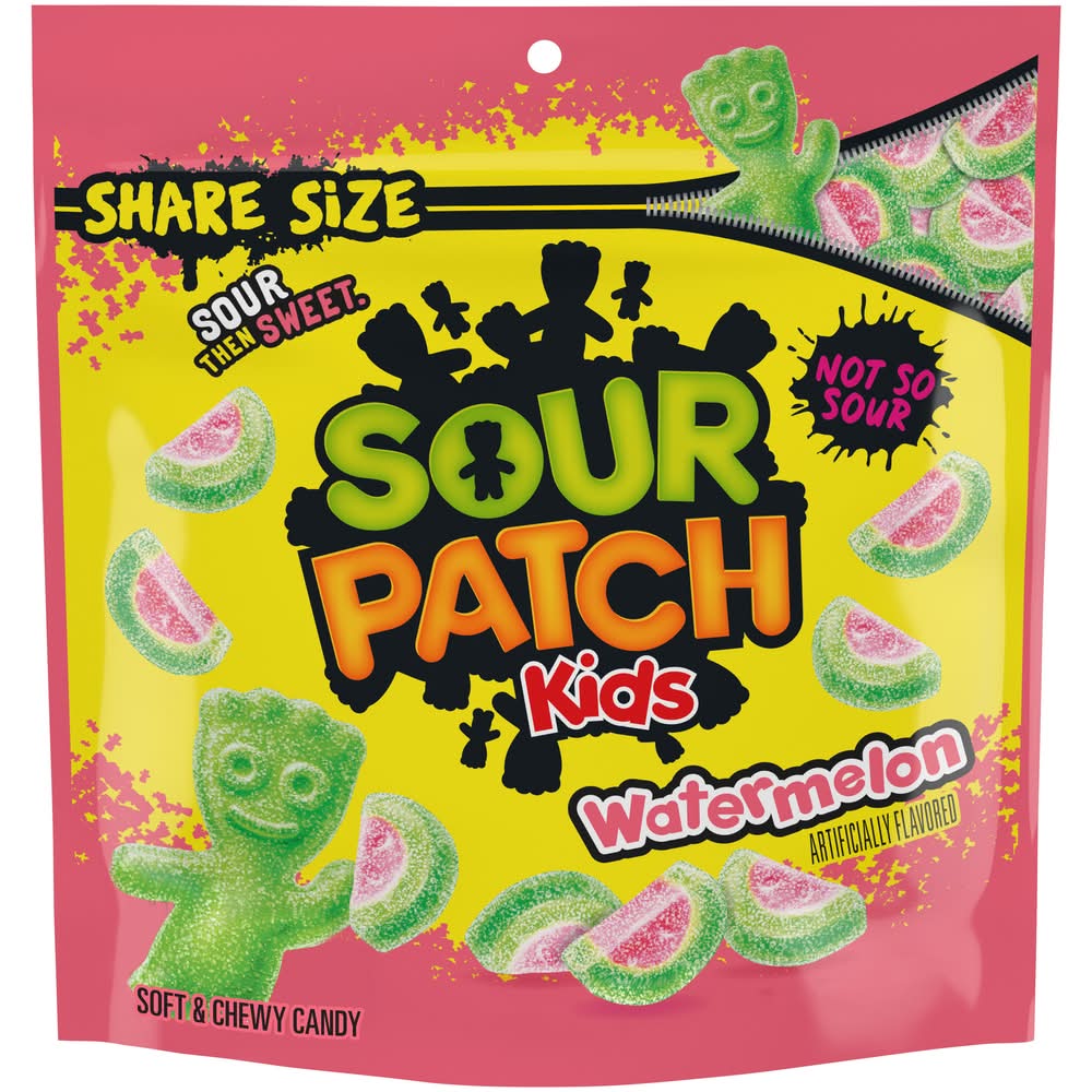 Sour Patch Kids Soft & Chewy Gummy Candy Share Size, Watermelon (12 oz)