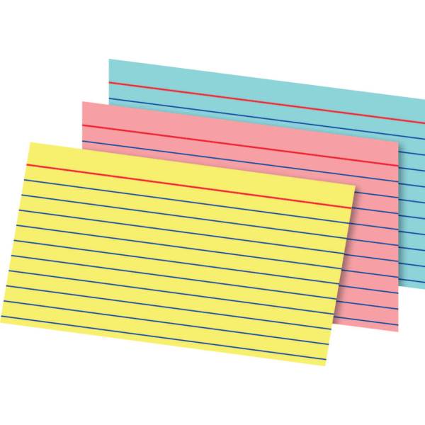 Office Depot Brand Index Cards and Tray Set, 3" X 5", Assorted Colors