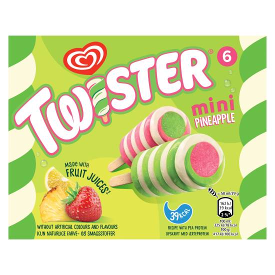 Heartbrand Fruit, Twister Ice Lolly Mini (6 pack)