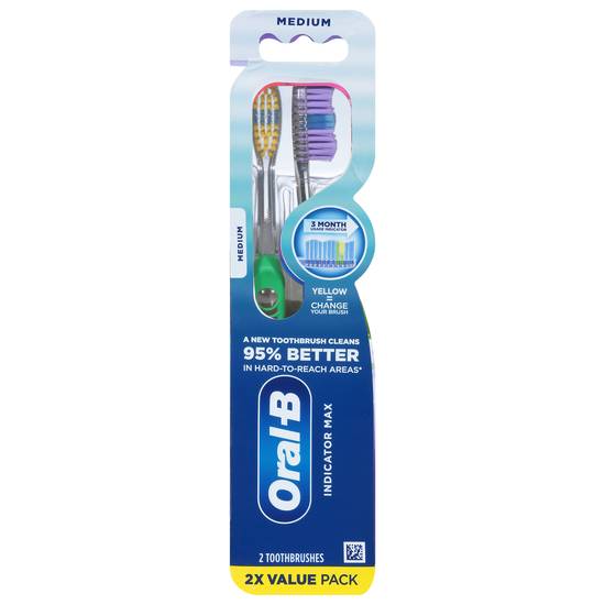 Oral-B Medium Toothbrush Value pack (2ct)