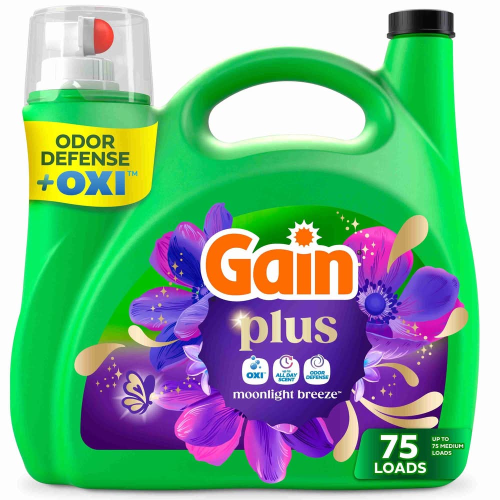 Gain Plus Moonlight Breeze HE Laundry Detergent 75 Loads 99 -fl oz