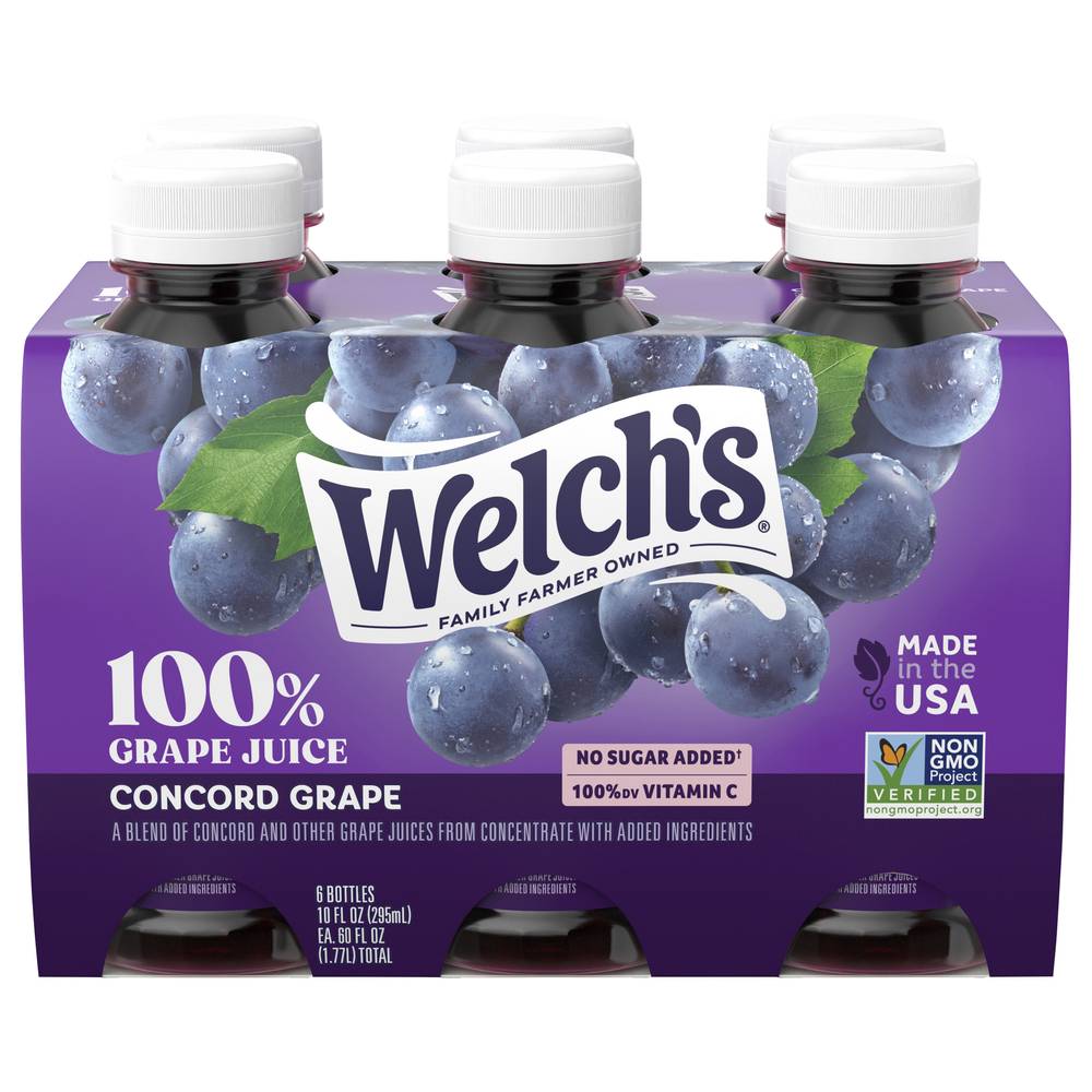 Welch's 100% Grape Juice, 6 ct