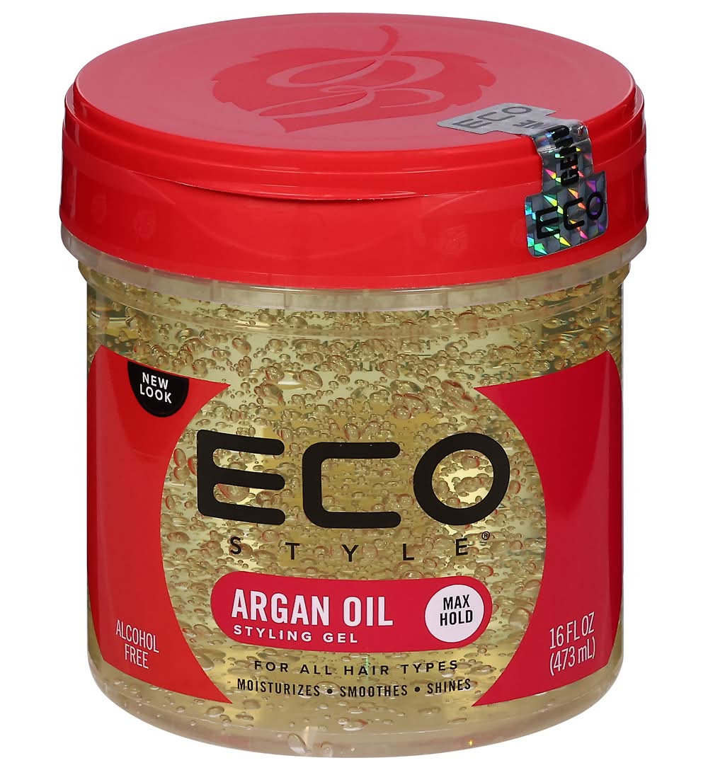 ECO STYLE Max Hold Argan Oil Styling Gel For Hair (16 fl oz)