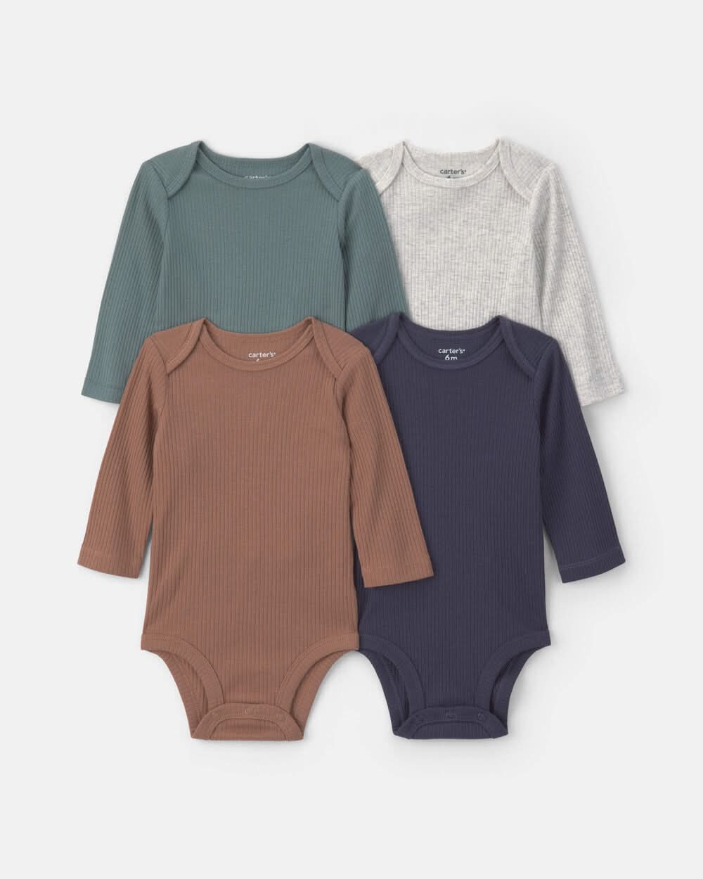 Baby Boy 4-Pack Long-Sleeve Multipack Bodysuits - Multi - 3M