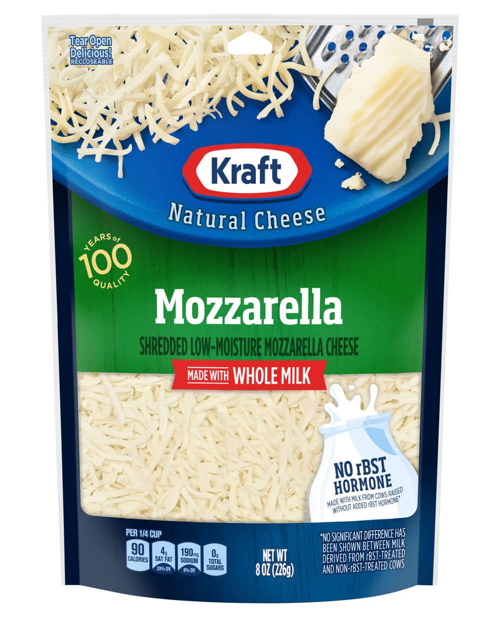 Kraft Shredded Low-Moisture Mozzarella Cheese (8 oz)