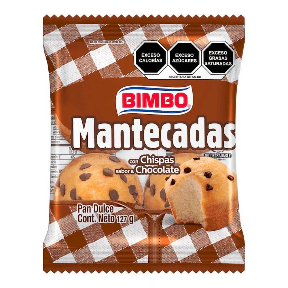 Bimbo · Mantecadas con chispas sabor a chocolate (127 g)