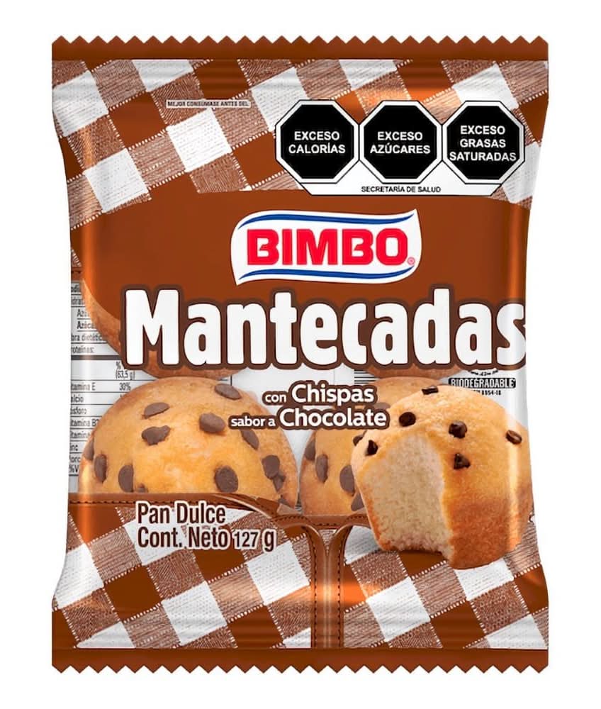 Bimbo · Mantecadas panes dulces con chispas, chocolate (127 g)