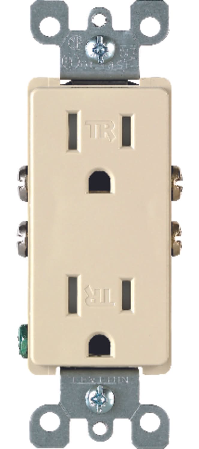 Leviton Decora 15 Amps 125 V Duplex Ivory Outlet 5-15R 1 Pk