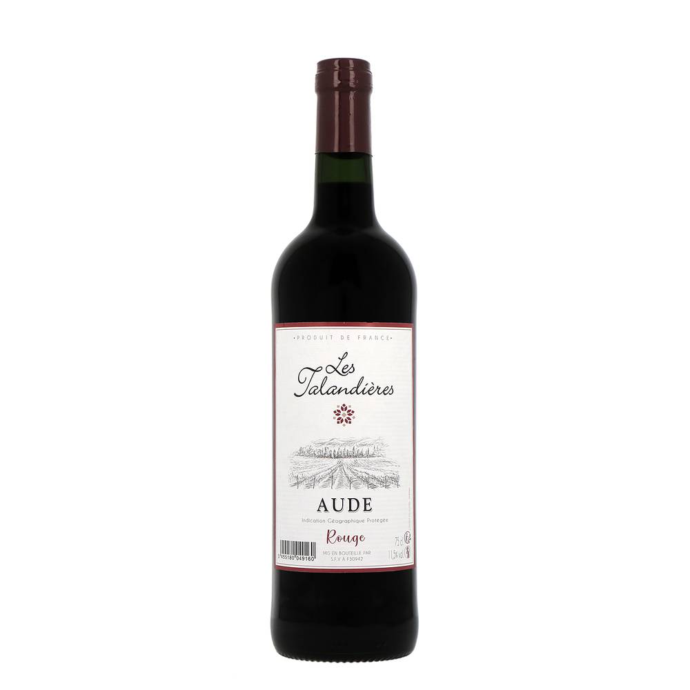 Les Talandières - Vin rouge de pays de l'aude (750ml)