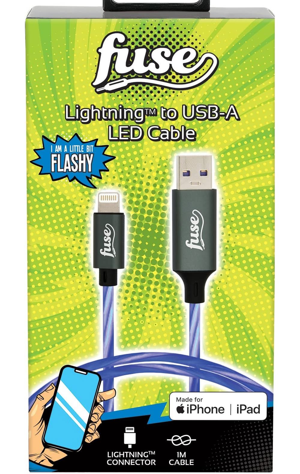 Fuse LED USB-A to Lightning 1 Metre Cable