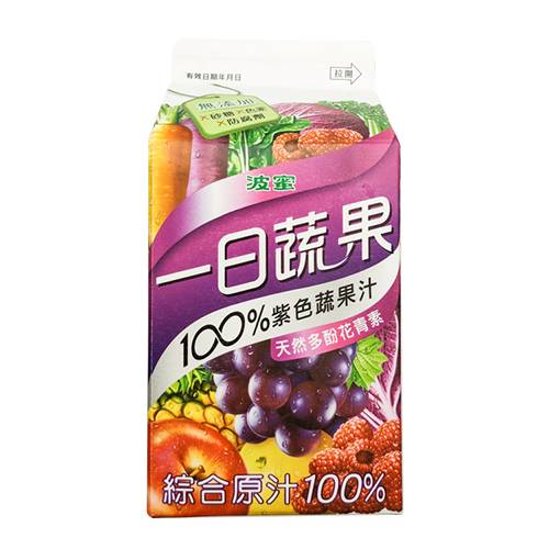 波蜜一日蔬果紫色蔬果汁400ml