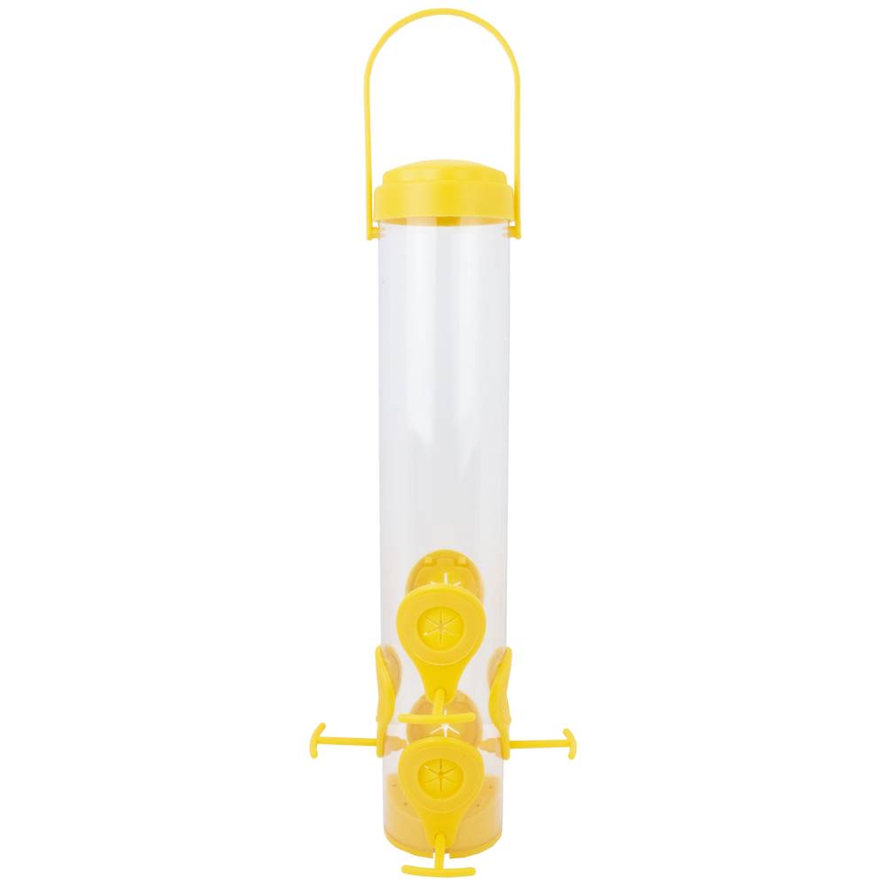 Perky-Pet Yellow Plastic Hanging Tube Bird Feeder- 1.5-lb Capacity | 481F