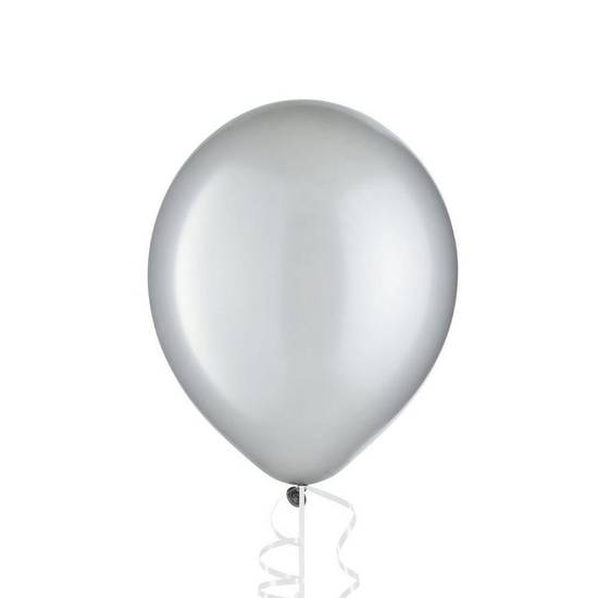 Uninflated 1ct, 12in, Silver Pearl Balloon