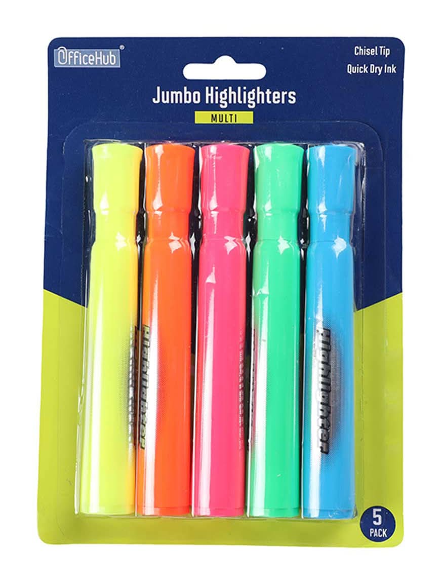 Officehub Jumbo Highlighters Multi Color 5 Pk