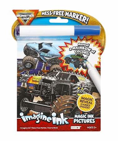Imagine ink® Magic ink Pictures Mess-Free Coloring Book – Monster Jam