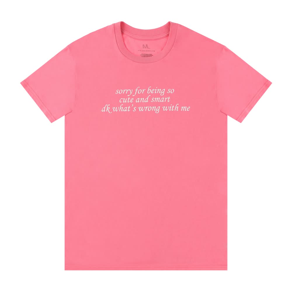 Cute & Smart Graphic Tee Large Pink