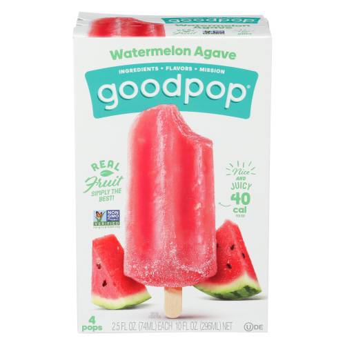 Goodpop Watermelon Agave Pops 4 Pack