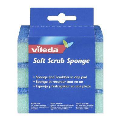 Vileda éponge douce à récurer (3 unités) - soft scrub sponge (3 unit)