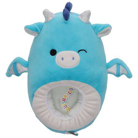 Squishmallows Dragon Slippers, Size 2-3, Blue