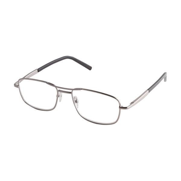 ICU Eyewear DDE Men's Reader Glasses, Silver, +2.50