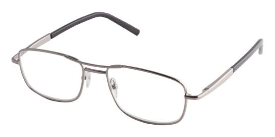 ICU Eyewear DDE Men's Reader Glasses, Silver, +1.50