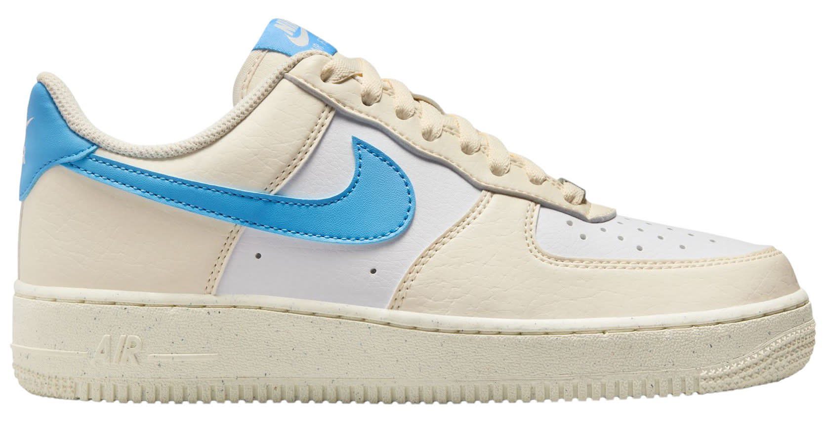 Nike Women's Air Force 1 '07 Next Nature Shoes (Cream/Blue, 8.0)