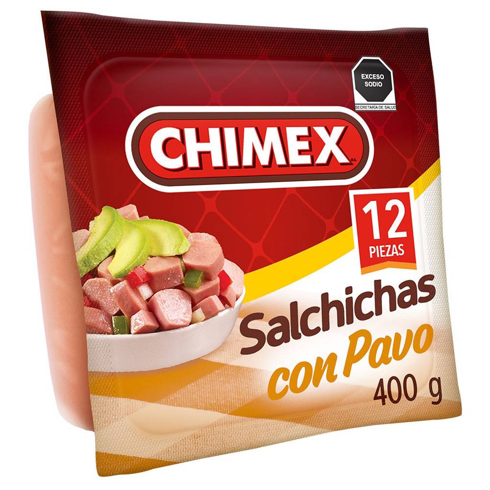 Chimex salchichas con pavo (al vacío 400 g)