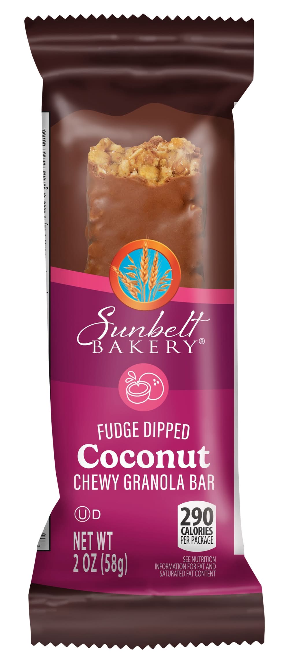 Sunbelt Granola Bar Fudge Dipped Coconut (2 oz)