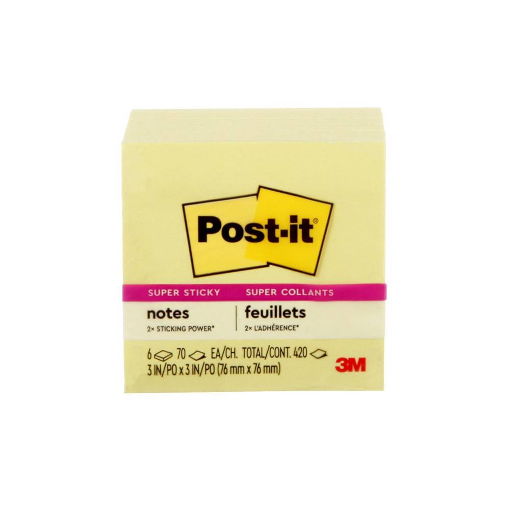 Post-It Super Sticky Notes Canary Yellow (10 g)