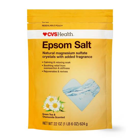 CVS Health Epsom Salt, Green Tea & Chamomile, 22 OZ